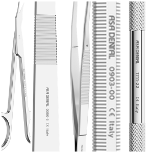 ASA DENTAL (Ψαλίδι Ανατομικό + Σπάθη Κονίας + Λαβή Νυστεριού + (x2) Βαμβακολαβίδες + Ανιχνευτήρας)